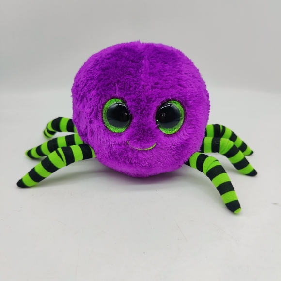 Ty Other - TY Beanie Boos - CRAWLY the Purple Halloween Spider Plush